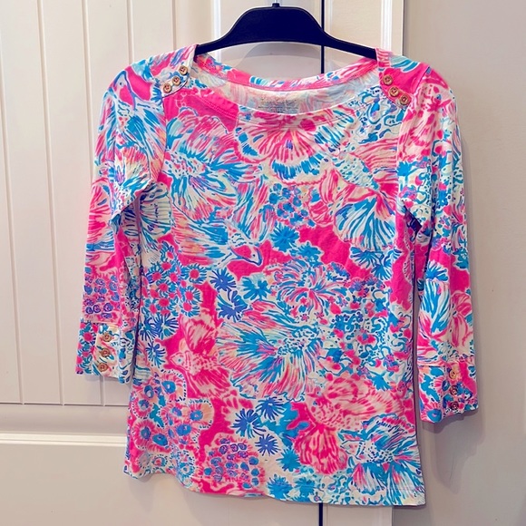 Lilly Pulitzer 3/4 Sleeve Top XS - Picture 1 of 4